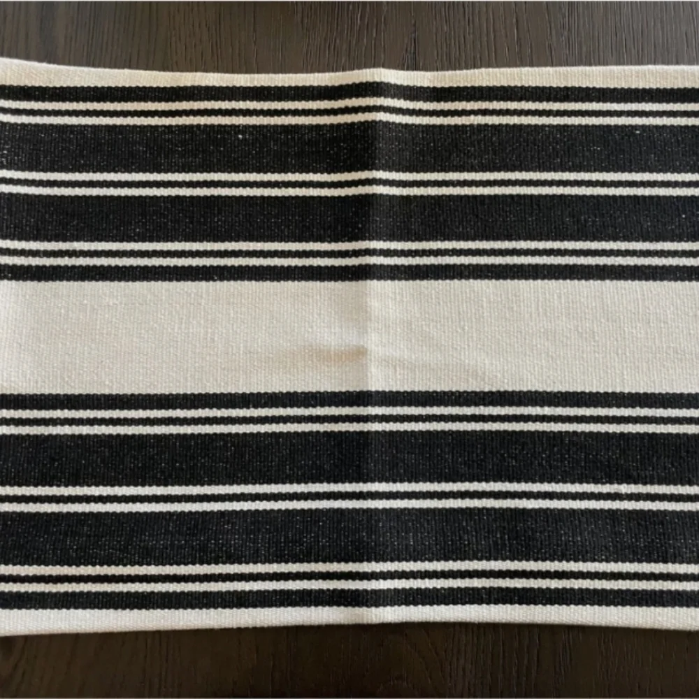 Awning Stripe Dehurrie Pillow Cover Black And White Stripe Pottery Barn